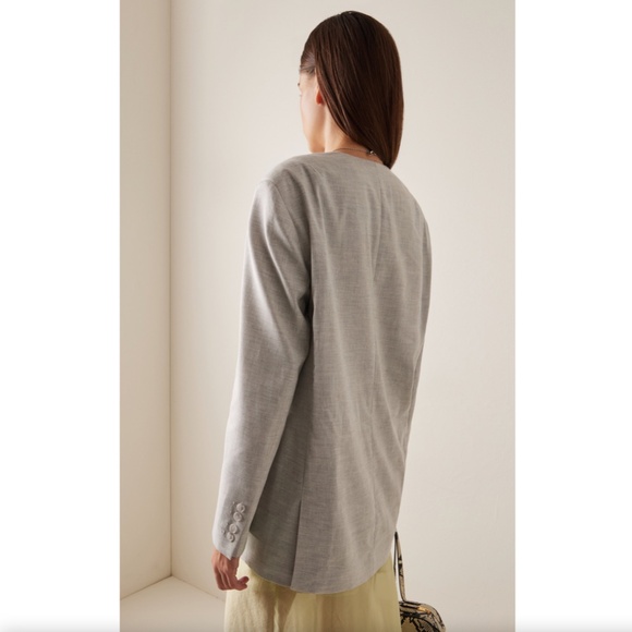 505. THE GARMENT Gabriel Classic Suiting Blazer Light Grey $330 NWT Sz 6 - Picture 4 of 5